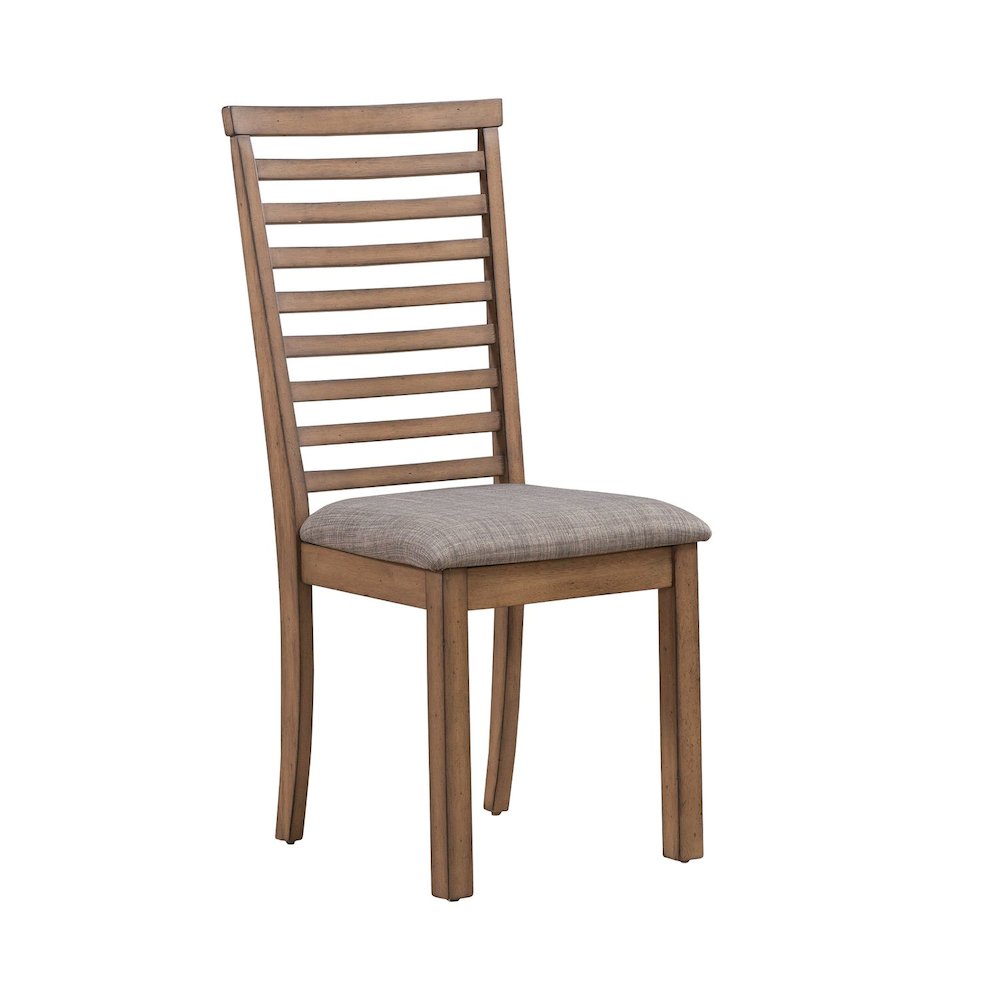 3 Pc Drop Leaf Table Dining Room Set with 2 Ladder Back Side Chairs - Sandstone