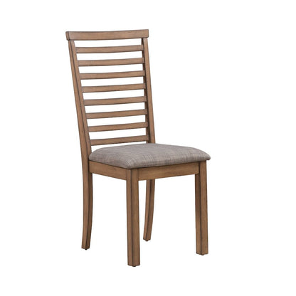 3 Pc Drop Leaf Table Dining Room Set with 2 Ladder Back Side Chairs - Sandstone