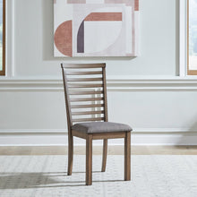 5 Pc Trestle Leaf Table Dining Room Set with 4 Ladder Back Side Chairs-Sandstone