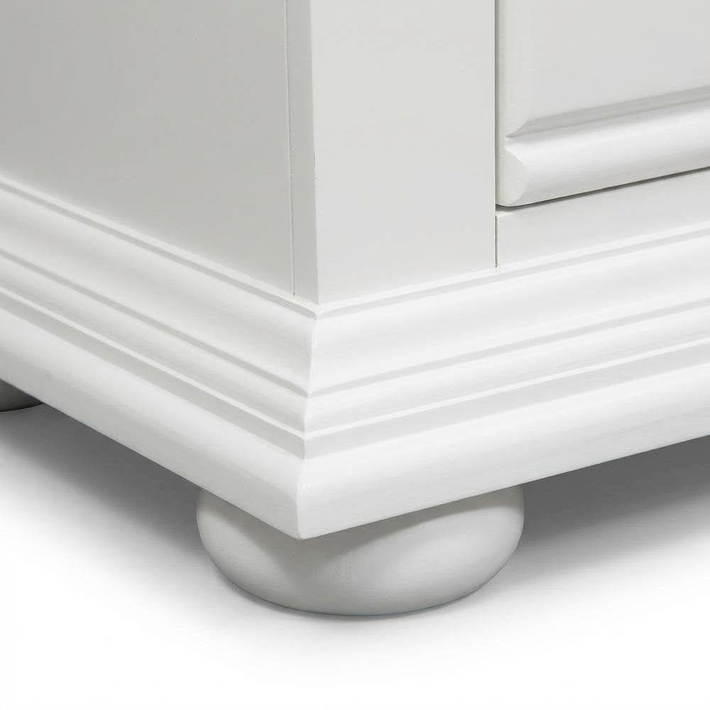Oyster White Nightstand with 2 Drawers and Cottage Style