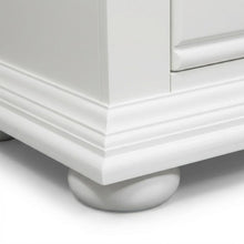 Oyster White Nightstand with 2 Drawers and Cottage Style
