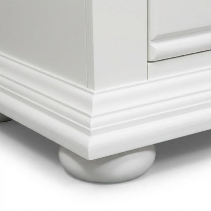Oyster White Nightstand with 2 Drawers and Cottage Style