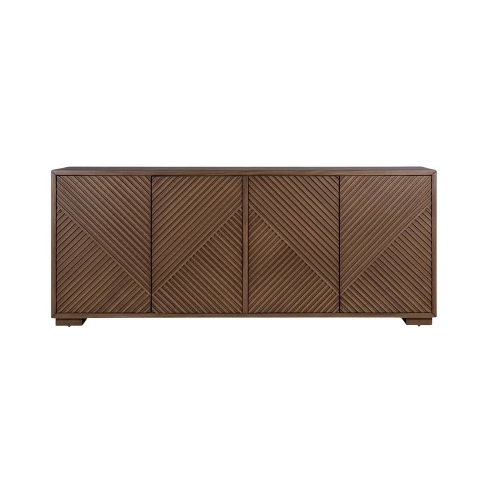Urban Bronze TV Console in Poplar Solids & Walnut Veneers