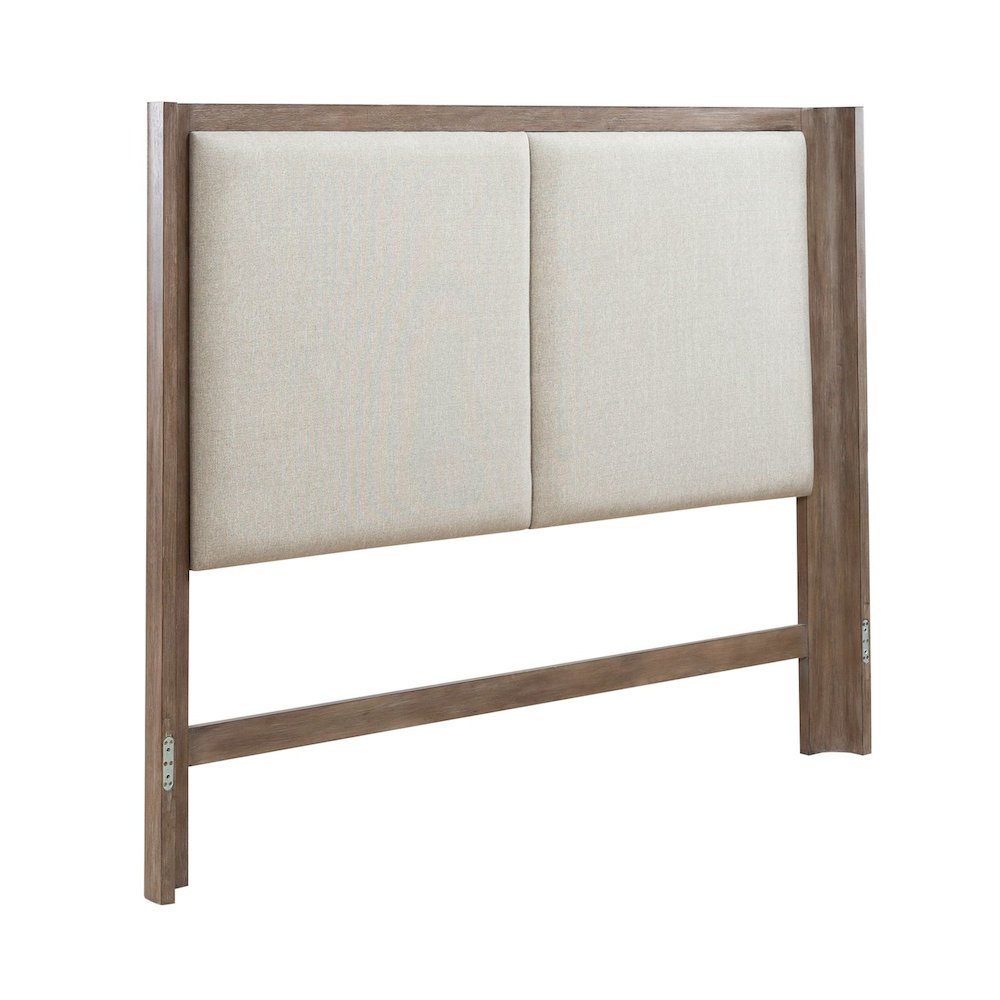 King Upholstered Shelter Headboard for Bed Frame Contemporary - Burnished Clay