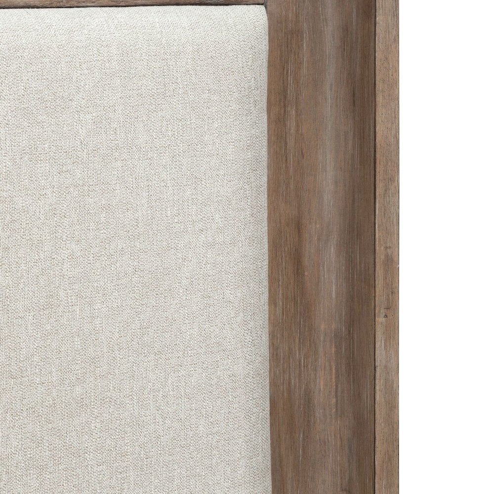 King Upholstered Shelter Headboard for Bed Frame Contemporary - Burnished Clay