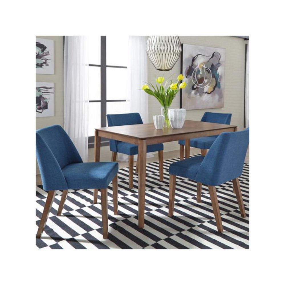 Brown Small Dining Table Set for 4 – 5 Piece Kitchen and Dining Room Set