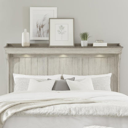 King Mantle Headboard Farmhouse White