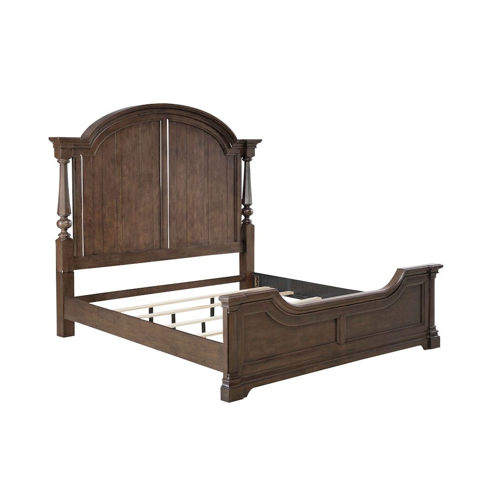 Arden Road King Poster Bed Frame - Satin Cherry