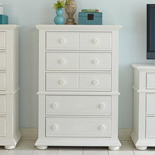 Summer House I 5 Drawer Chest in Oyster White