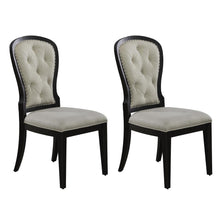 Uph Tufted Back Side Chair - Black - Set of 2 Traditional Multi