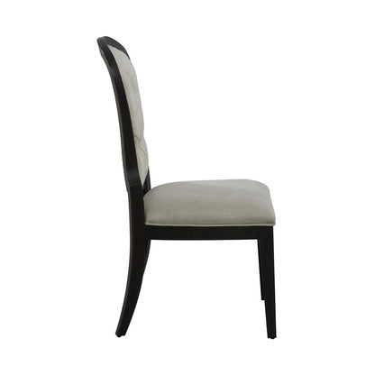Uph Tufted Back Side Chair - Black - Set of 2 Traditional Multi