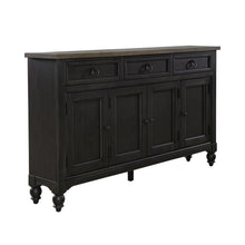 Americana Farmhouse Hall Buffet- Black in Dusty Taupe