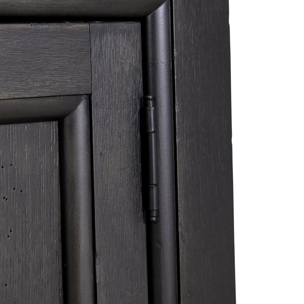 Americana Farmhouse Hall Buffet- Black in Dusty Taupe