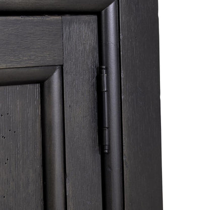 Americana Farmhouse Hall Buffet- Black in Dusty Taupe