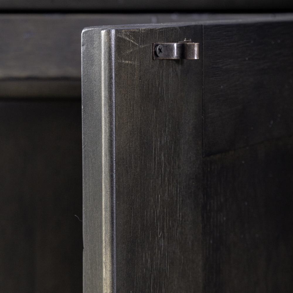 Americana Farmhouse Hall Buffet- Black in Dusty Taupe