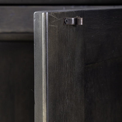 Americana Farmhouse Hall Buffet- Black in Dusty Taupe