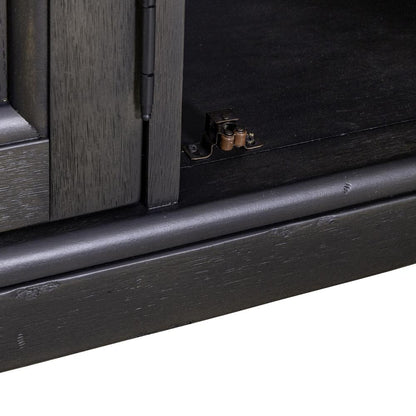 Americana Farmhouse Hall Buffet- Black in Dusty Taupe