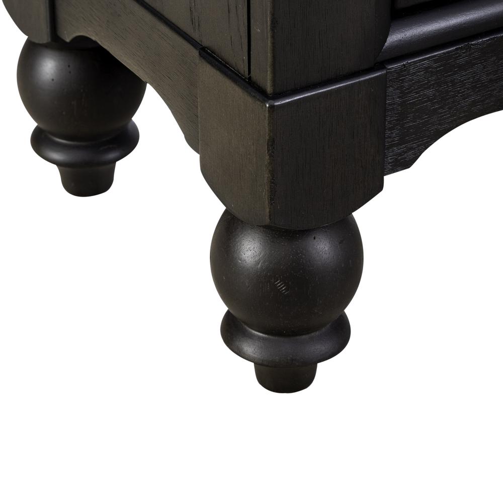 Americana Farmhouse Hall Buffet- Black in Dusty Taupe
