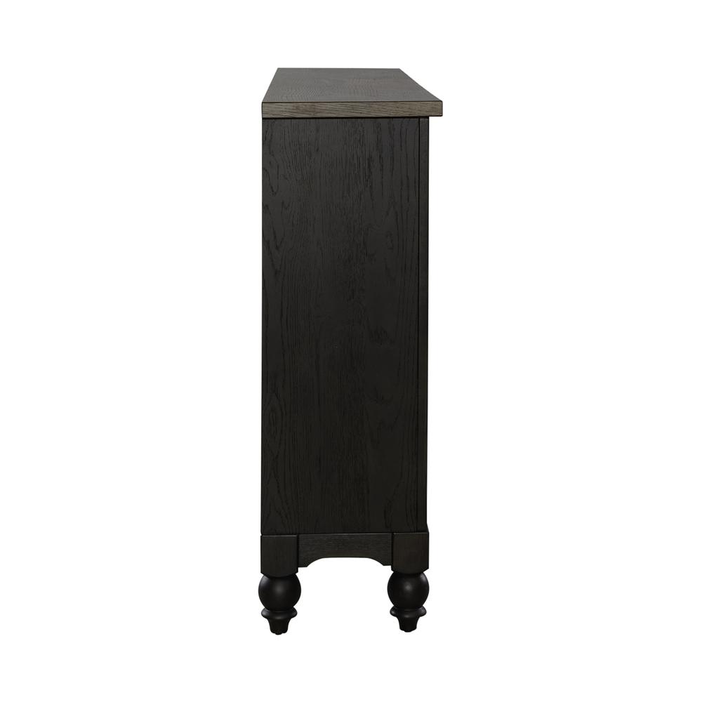 Americana Farmhouse Hall Buffet- Black in Dusty Taupe