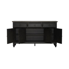 Americana Farmhouse Hall Buffet- Black in Dusty Taupe
