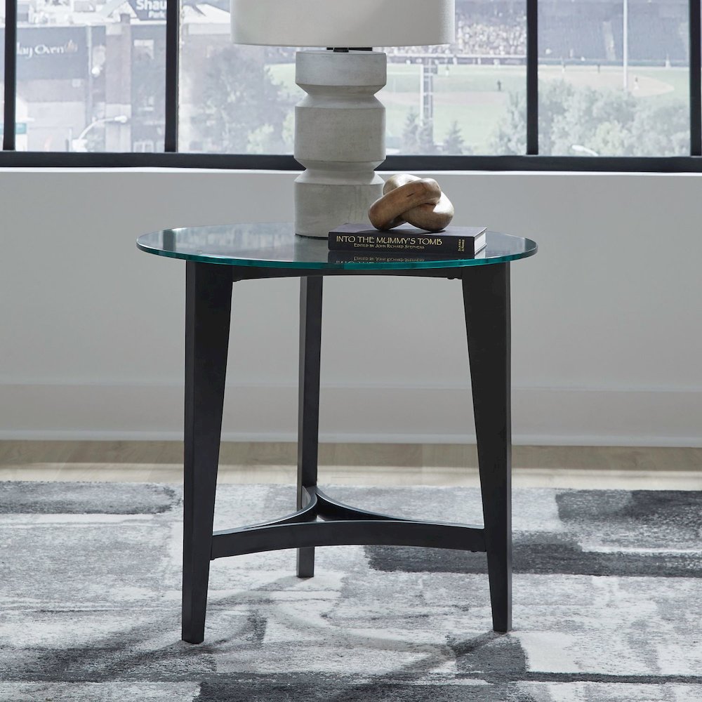 Capri Glass Top 3 Piece Set - Cocktail Table, 2 End Tables - Espresso