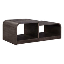 Living Room 3 PcSet Rounded Waterfall Edge Geometric Design - Espresso Oak Wood