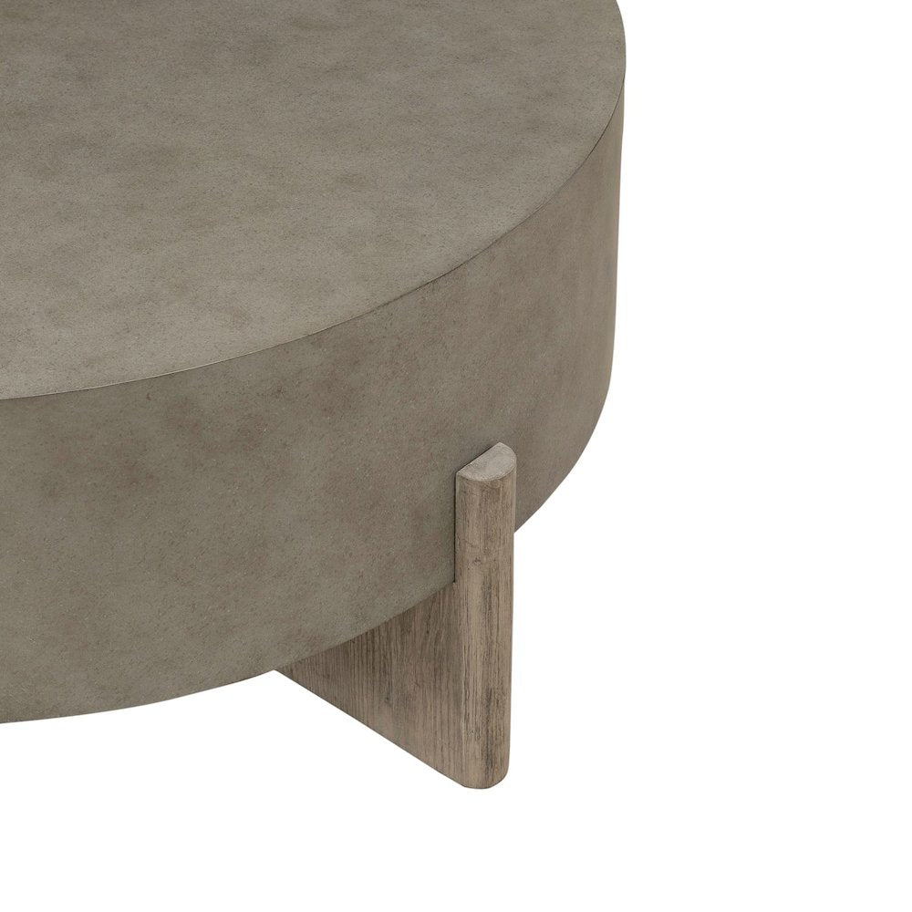Affinity 3 Piece Set - Round Cocktail Table, 2 End Tables - Dusty Taupe Faux