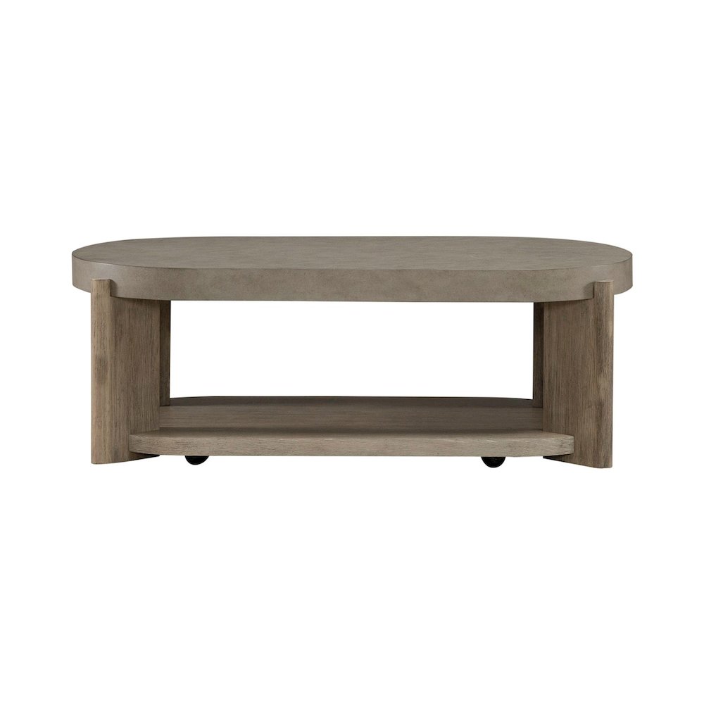 Affinity Opt 3 Piece Set - Oval Cocktail Table, 2 End Tables - Dusty Taupe Faux