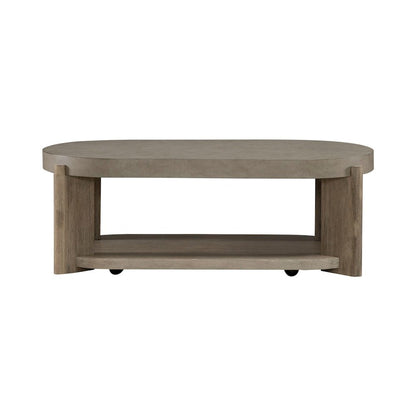 Affinity Opt 3 Piece Set - Oval Cocktail Table, 2 End Tables - Dusty Taupe Faux
