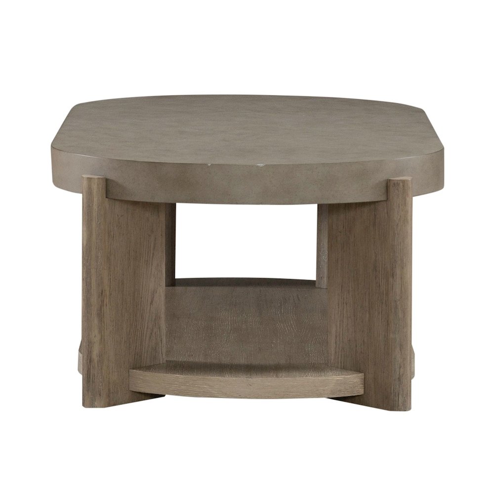 Affinity Opt 3 Piece Set - Oval Cocktail Table, 2 End Tables - Dusty Taupe Faux