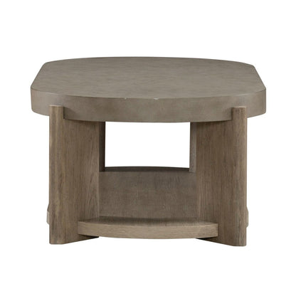 Affinity Opt 3 Piece Set - Oval Cocktail Table, 2 End Tables - Dusty Taupe Faux