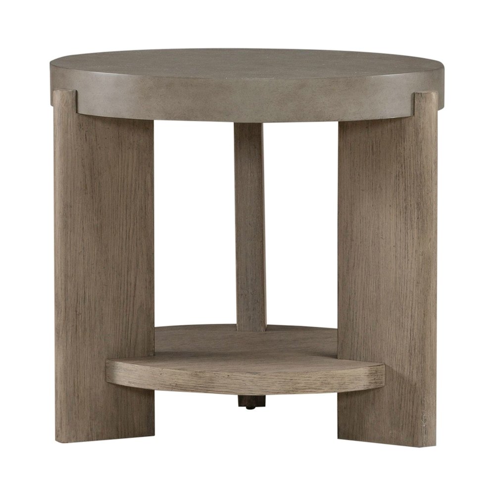 Affinity 3 Piece Set - Round Cocktail Table, 2 End Tables - Dusty Taupe Faux