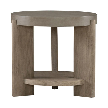 Affinity 3 Piece Set - Round Cocktail Table, 2 End Tables - Dusty Taupe Faux