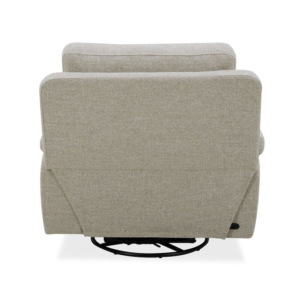 Recliner Armchair with Power Recline, Charging Ports - Nathan Ginger Fabric