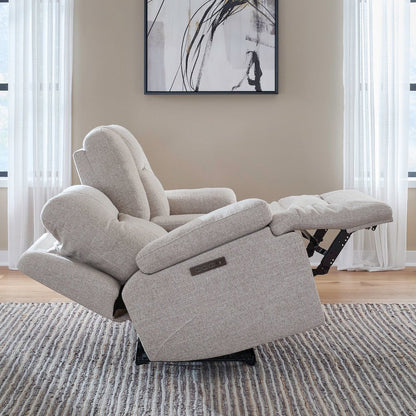 Power Recline Sofa & Loveseat  with Charging Ports - Nathan Ginger Fabric