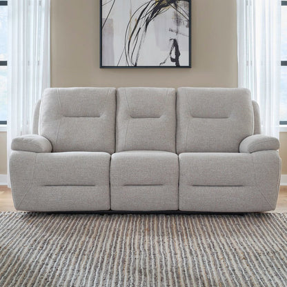 Power Recline Sofa & Loveseat  with Charging Ports - Nathan Ginger Fabric