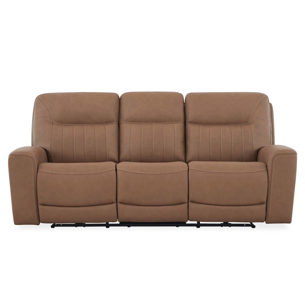 Bennett Power Recline Sofa & Loveseat with Charging Ports - Butternut Leather