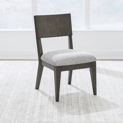 5 Piece Rectangular Table Dining Set with 4 Upholstered Chairs - Satin Espresso