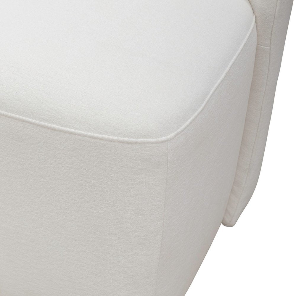 Accent Dining Chair with Castors - Rounded Back - Ivory Upholstry