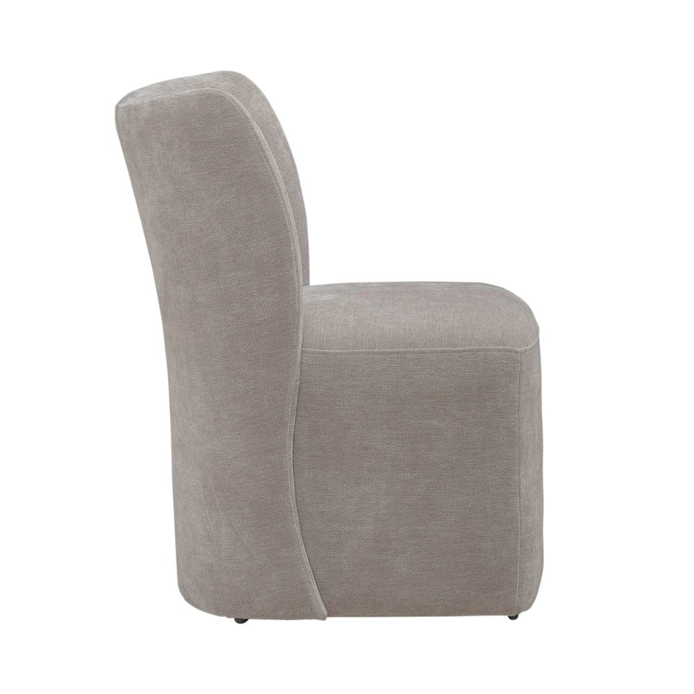 Accent Dining Chairs with Castors - Truffle Upholstry - Set of Four