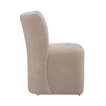 Accent Dining Chairs with Castors - Wicker Upholstry - Set of Four