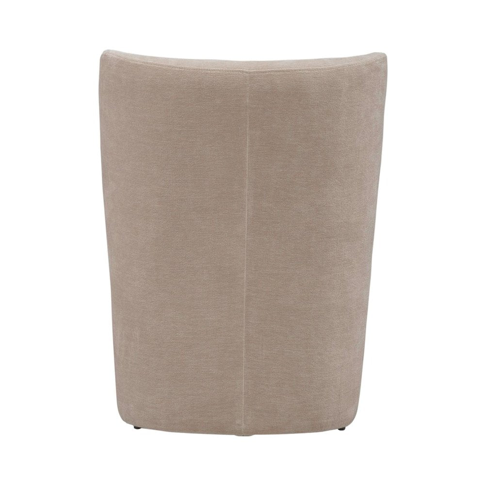 Accent Dining Chairs with Castors - Wicker Upholstry - Set of Four