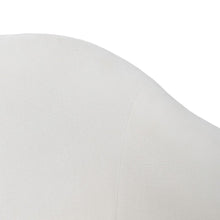 Accent Dining Chairs with Castors - Squared Arm - Ivory Upholstry - Set of Four