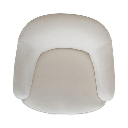 Accent Dining Chairs with Castors - Squared Arm - Ivory Upholstry - Set of Four