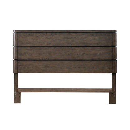 Cascade Falls King Panel Bed Headboard with LED Touch Light - Satin Espresso