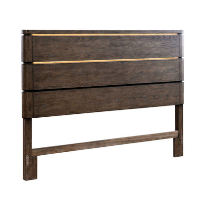 Cascade Falls King Panel Bed Headboard with LED Touch Light - Satin Espresso