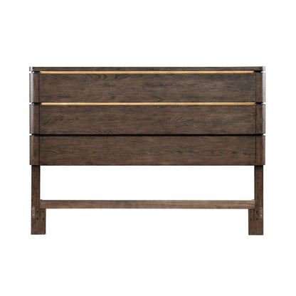 Cascade Falls King Panel Bed Headboard with LED Touch Light - Satin Espresso