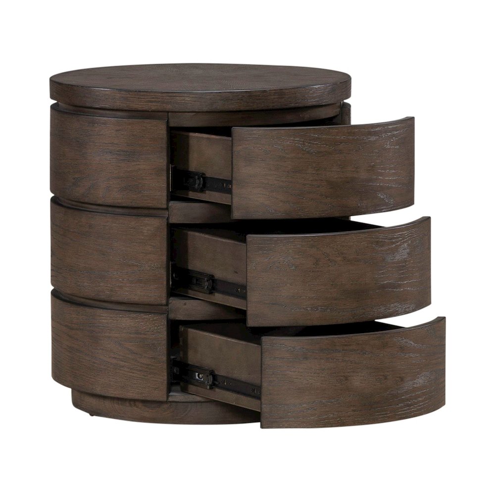 3 Piece Set - Cocktail Table, 2 Round End Tables - Satin Espresso