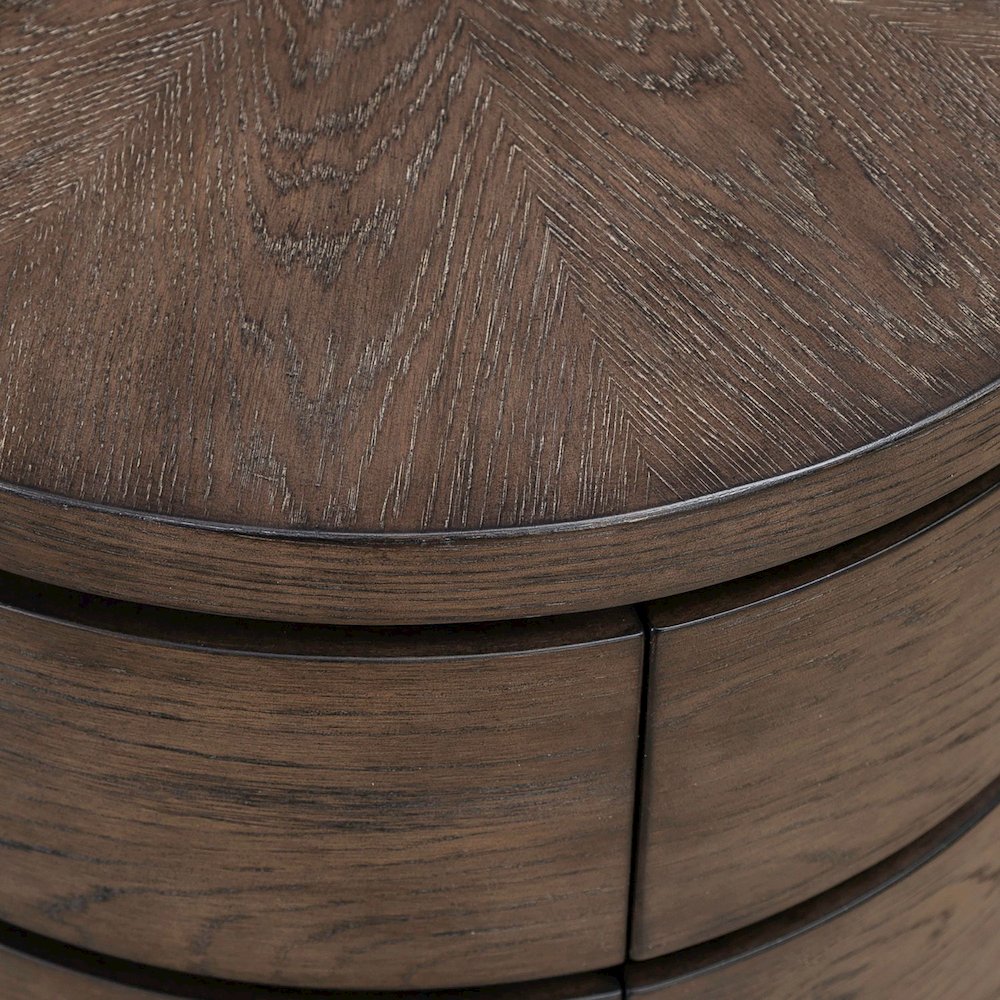 3 Piece Set - Cocktail Table, 2 Round End Tables - Satin Espresso