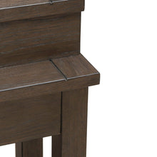 Console Bar Table with Charging Station - Satin Espresso
